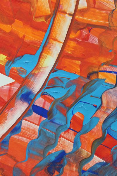 Blue Ripples, a detail from the painting Radiant Ripples
