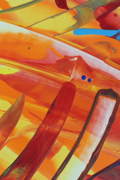 Saffron Pillars, a detail from the painting Radiant Ripples