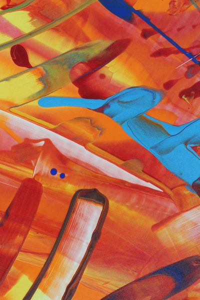 Sunset Splash, a detail from the painting Radiant Ripples