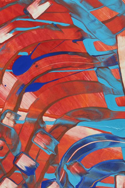Crimson Arches, a detail from the painting Radiant Ripples