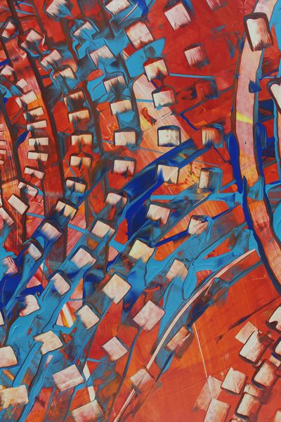 Tile Stream, a detail from the painting Radiant Ripples