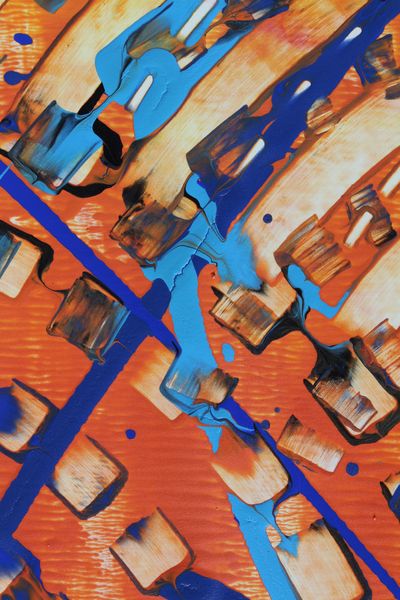 Copper Keys, a detail from the painting Radiant Currents