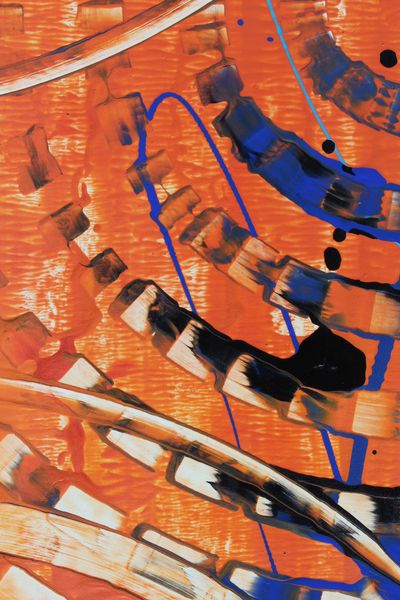 Ink Rails, a detail from the painting Radiant Currents
