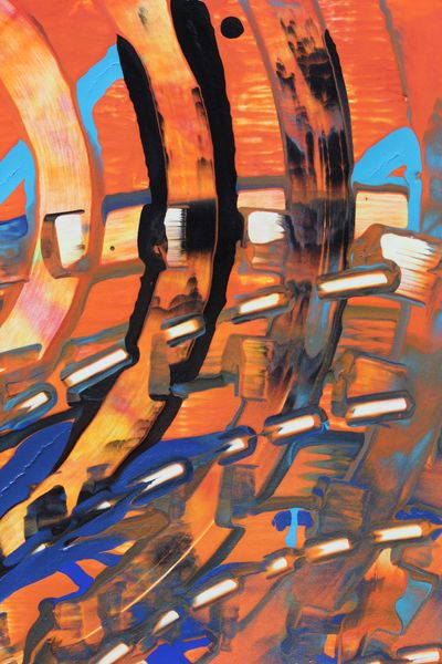 Amber Organ, a detail from the painting Radiant Currents