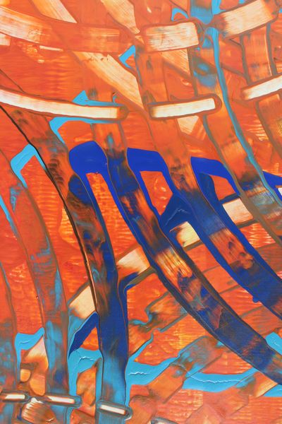 Blue Ribs, a detail from the painting Radiant Currents
