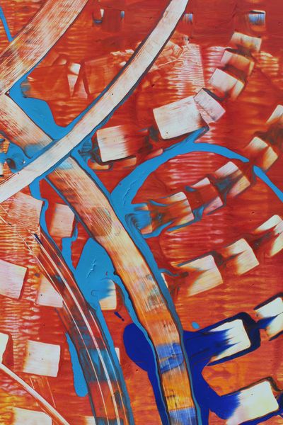 Fork in Orange, a detail from the painting Radiant Currents