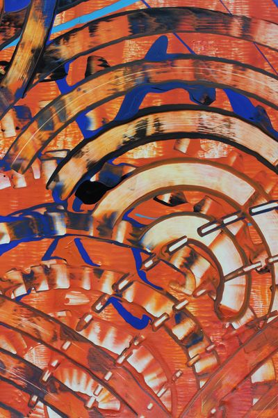 Copper Tunnel, a detail from the painting Radiant Currents
