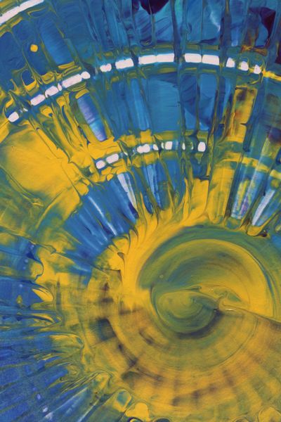 Yellow Vortex, a detail from the painting Spiral Waves