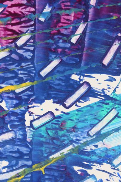 Plum Confetti, a detail from the painting Spiral Waves