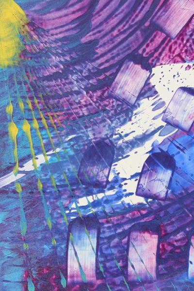 Violet Masonry, a detail from the painting Spiral Waves