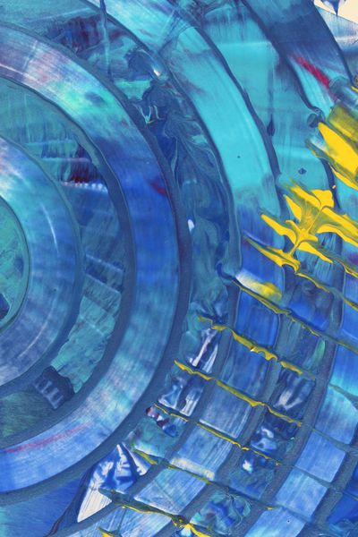 Sapphire Target, a detail from the painting Spiral Waves