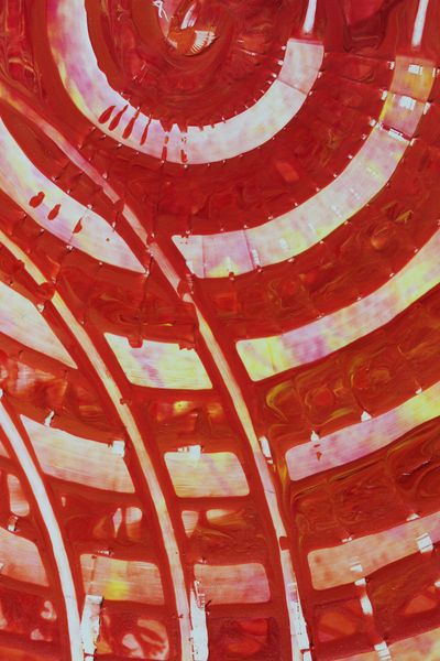 Bullseye Glow, a detail from the painting Radiant Echoes