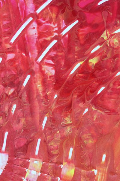 Raspberry Rain, a detail from the painting Radiant Echoes