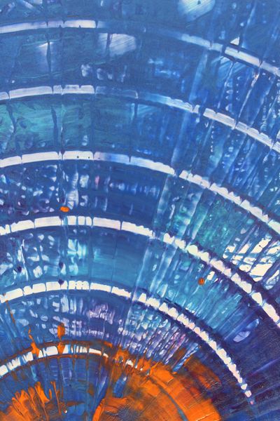 Cobalt Amphitheater, a detail from the painting Calming Ripples