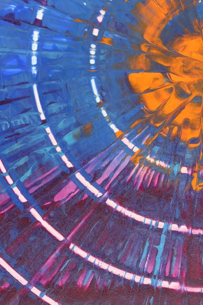 Tangerine Sunrise, a detail from the painting Calming Ripples