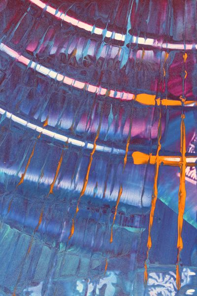 Neon Cross, a detail from the painting Calming Ripples