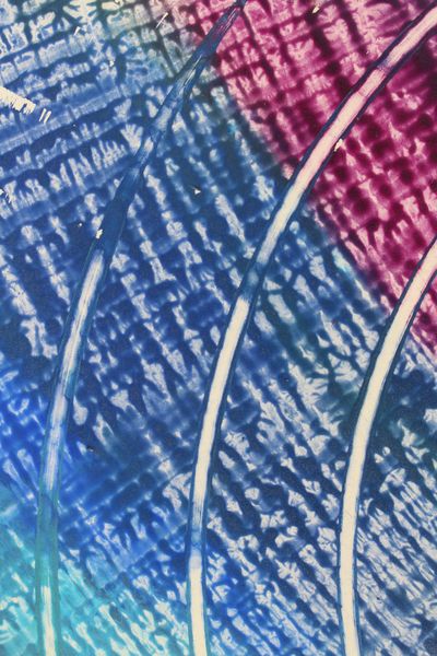 Denim Arcs, a detail from the painting Resonant Currents