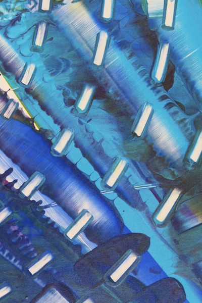 Aqua Keys, a detail from the painting Resonant Currents