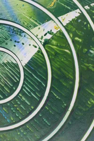 Emerald Echo, a detail from the painting Resonant Currents