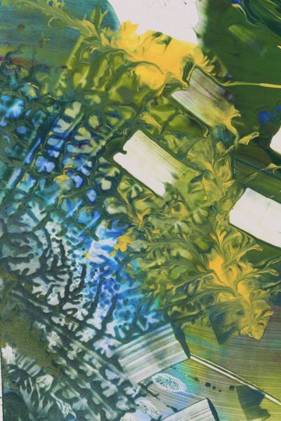 Pollen Bloom, a detail from the painting Resonant Currents