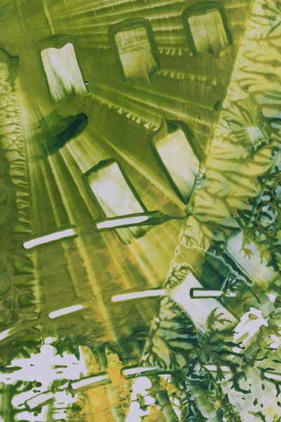 Lime Sunrays, a detail from the painting Nature's Pulse