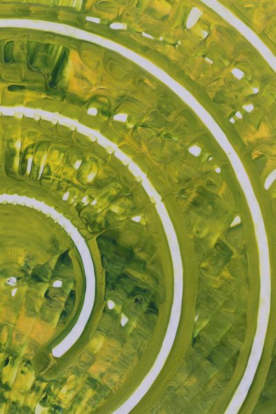 Chartreuse Orbit, a detail from the painting Nature's Pulse