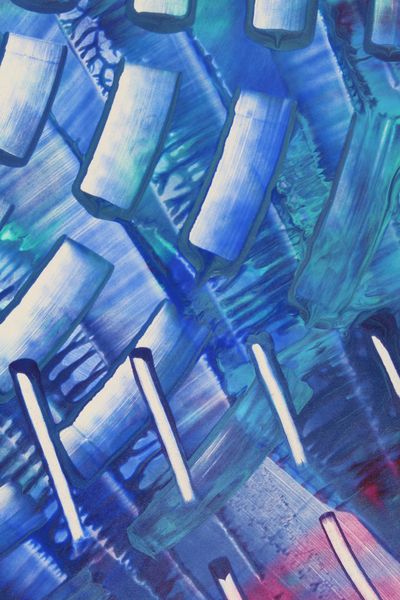 Ice Columns, a detail from the painting Dynamic Circles