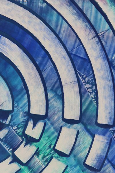 White Rainbow, a detail from the painting Dynamic Circles