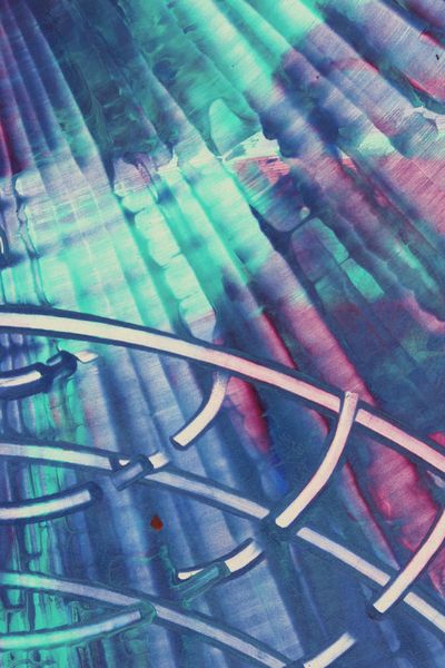 Aurora Rails, a detail from the painting Dynamic Circles