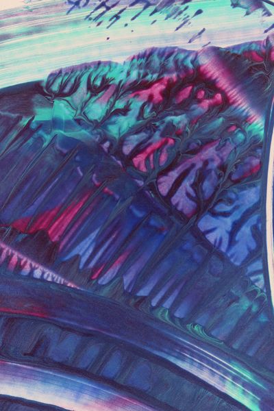 Violet Peaks, a detail from the painting Dynamic Circles