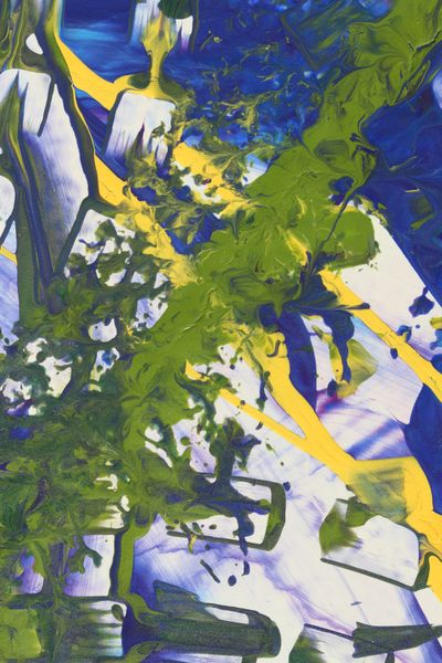 Lime Burst, a detail from the painting Organized Chaos