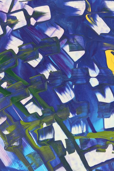 Patchwork Sky, a detail from the painting Organized Chaos