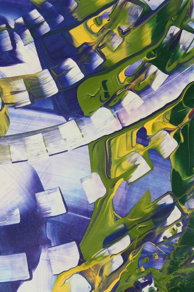 Olive Pavement, a detail from the painting Organized Chaos