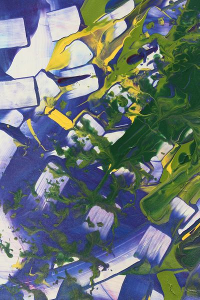 Ivy Wall, a detail from the painting Organized Chaos
