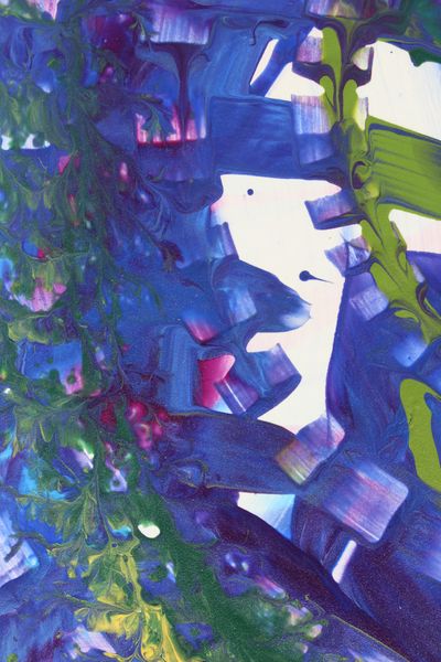 Lilac Hedge, a detail from the painting Organized Chaos