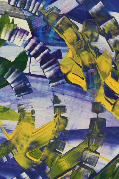 Mustard Gears, a detail from the painting Organized Chaos