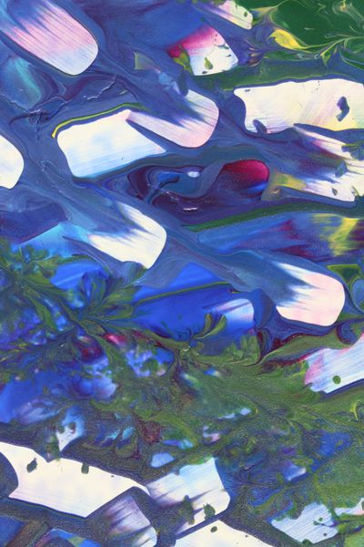 Cornflower Petals, a detail from the painting Organized Chaos